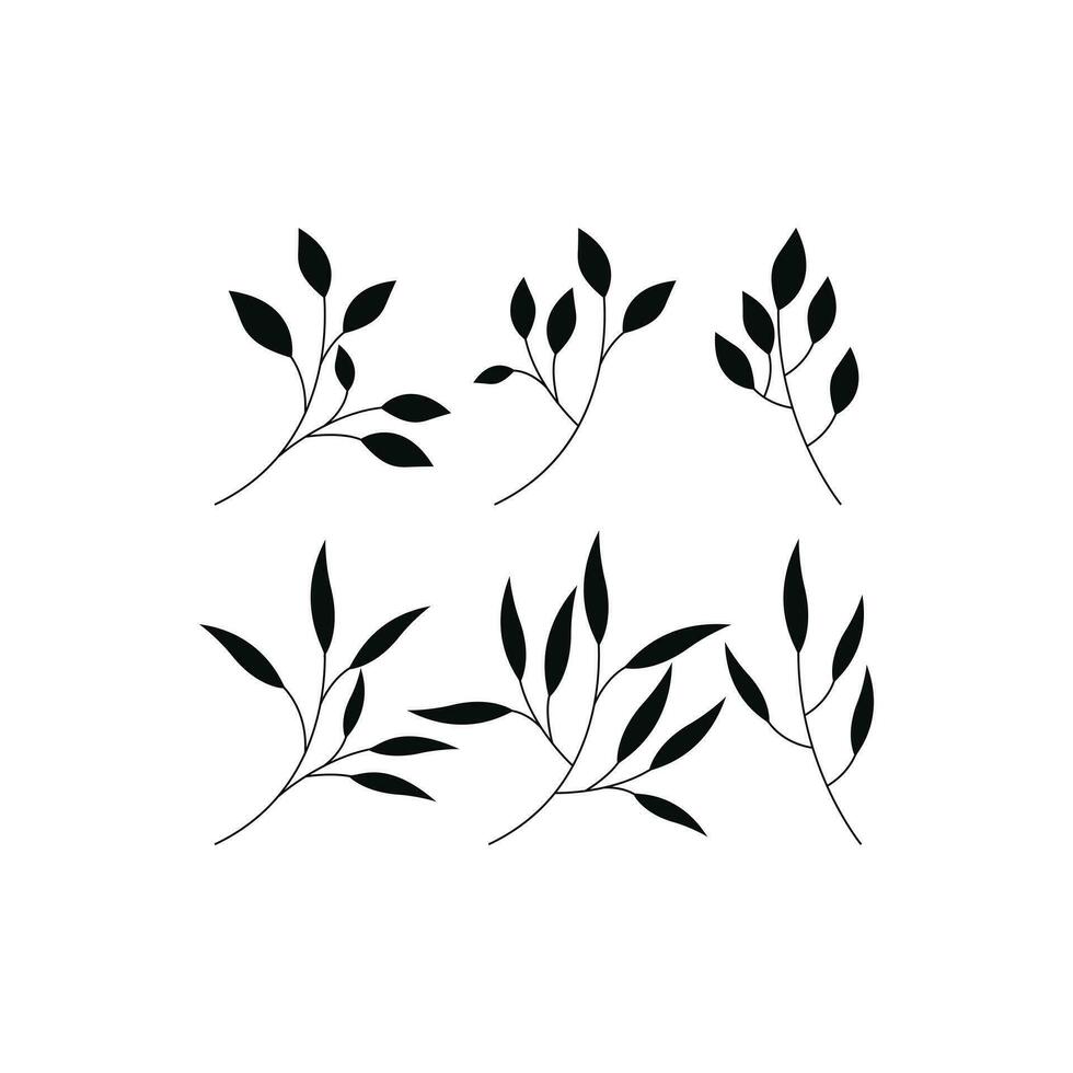 feuilles icône vecteur conception silhouette isolé blanc Contexte