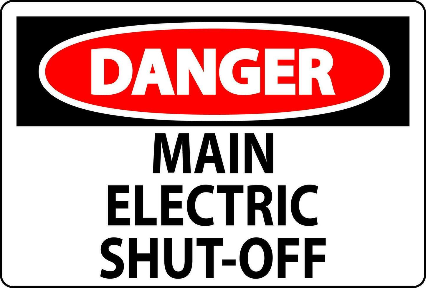 danger signe principale électrique éteindre vecteur
