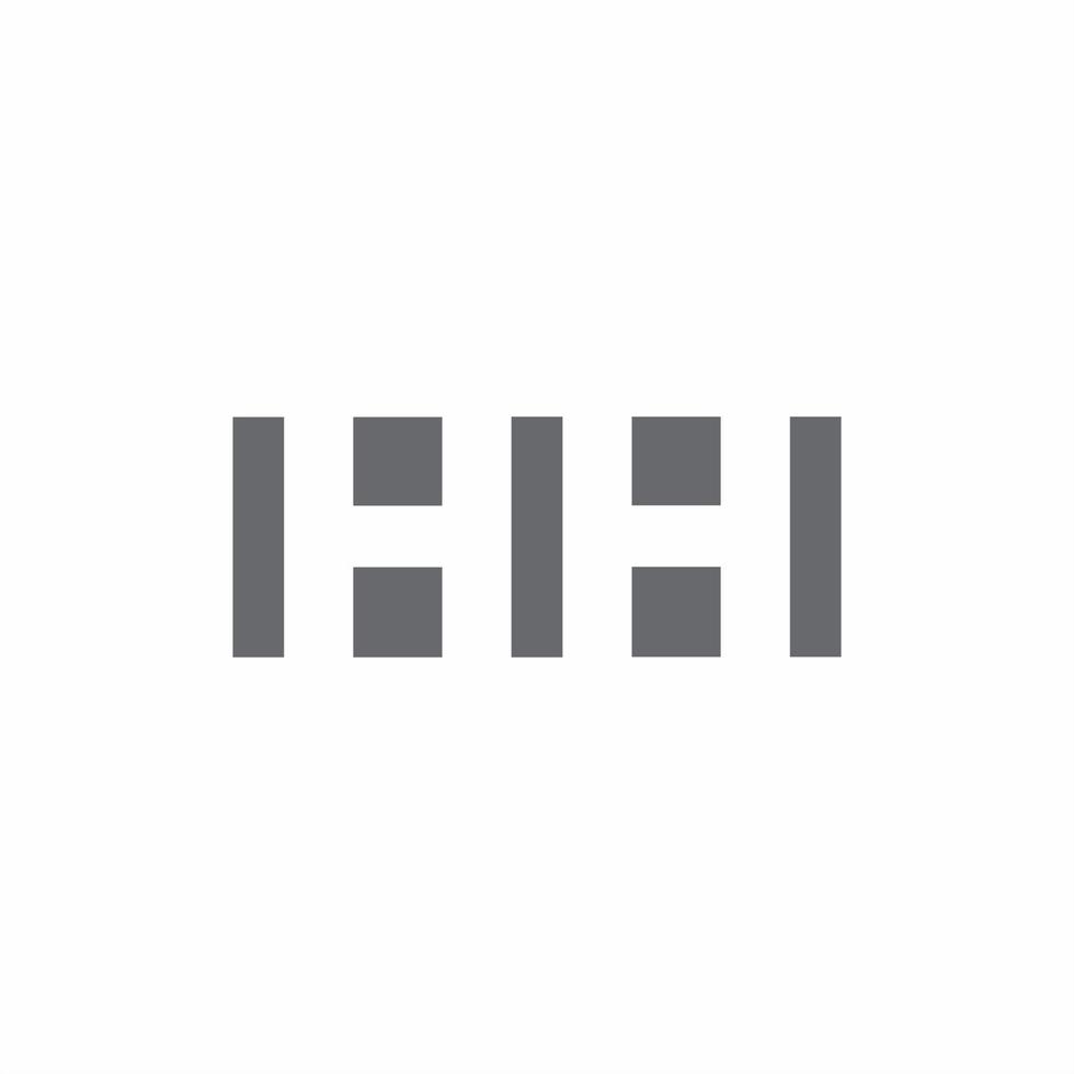 monogramme du logo hh avec modèle de conception de style d'espace négatif vecteur