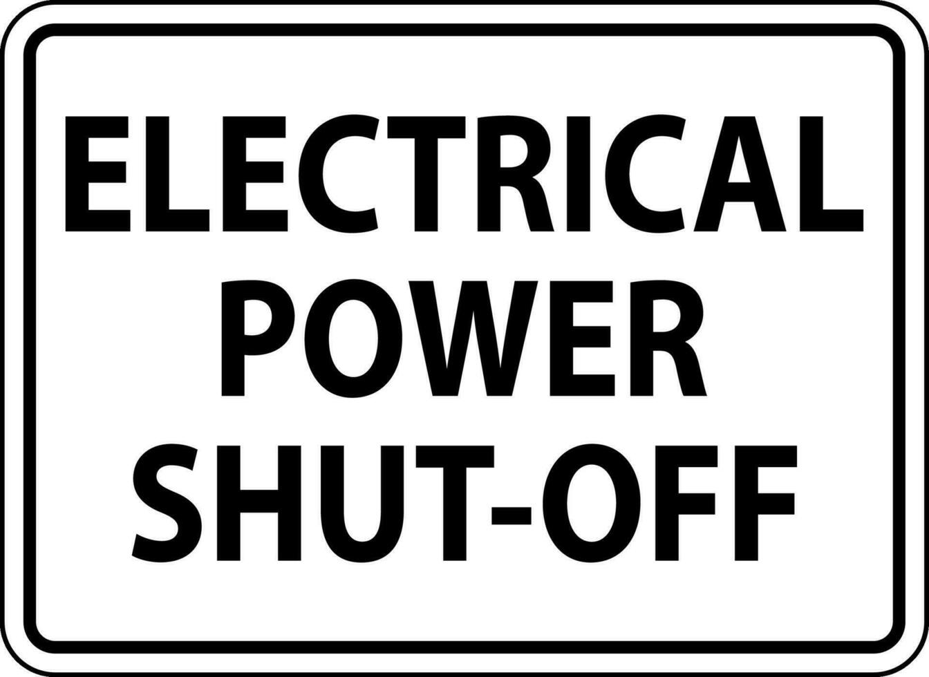 électrique équipement avertissement signe électrique Puissance éteindre vecteur