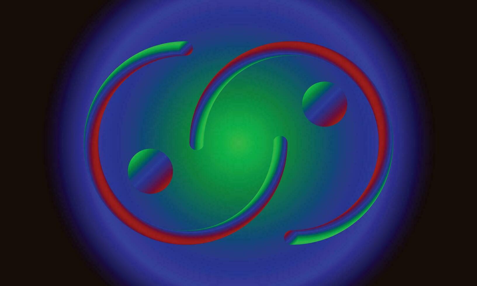 3d fluide vif dégradés abstrait cercle rond formes et pente couleurs Contexte vecteur