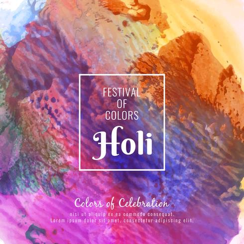Abstract illustration de fond décoratif festival coloré Happy Holi vecteur