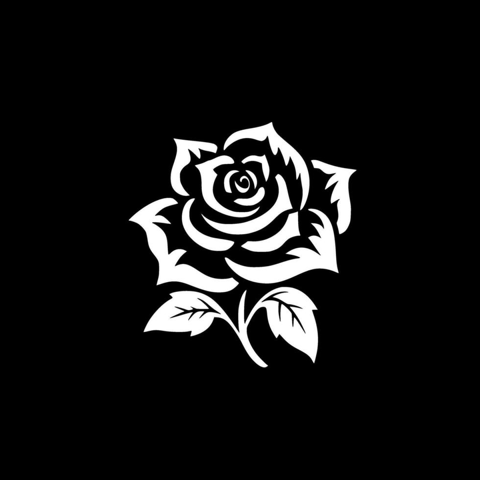 des roses, noir et blanc vecteur illustration