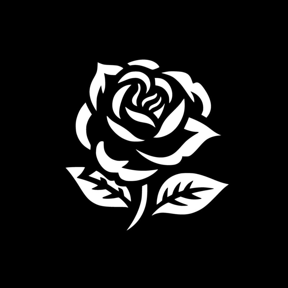 Rose - minimaliste et plat logo - vecteur illustration