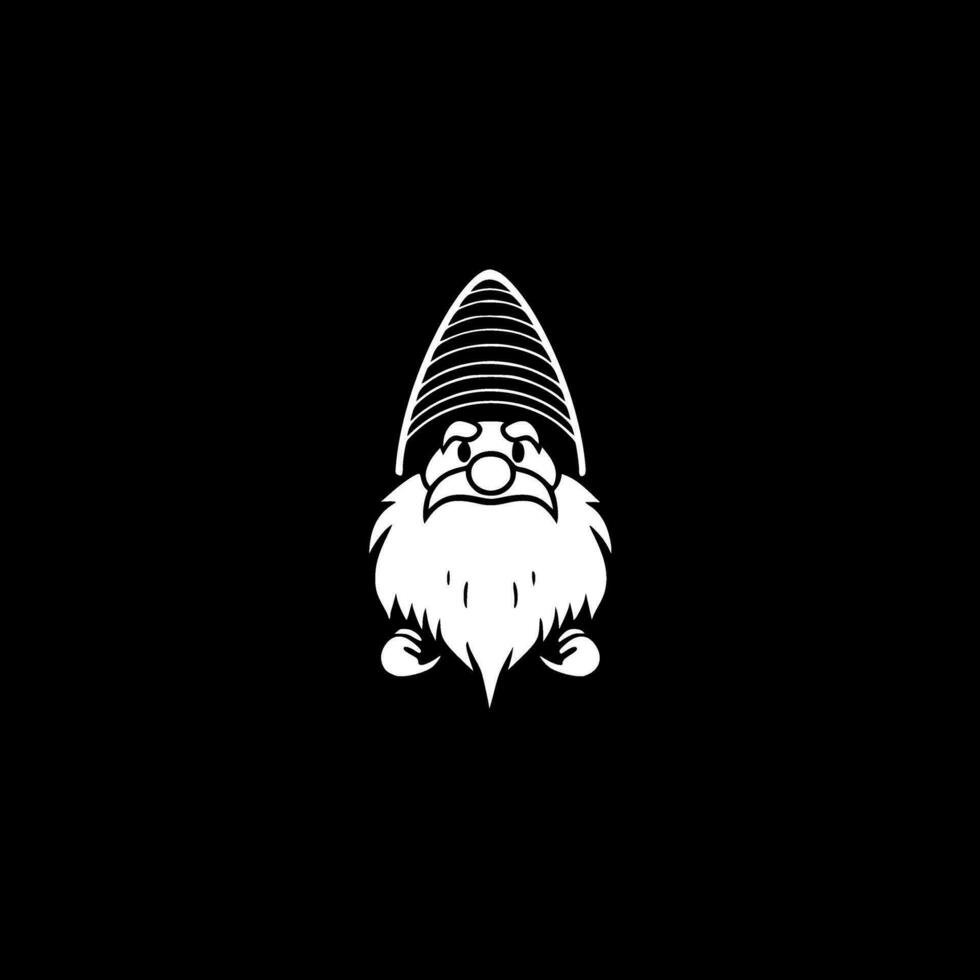 gnome, minimaliste et Facile silhouette - vecteur illustration