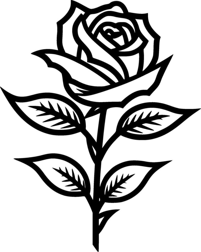 rose, minimaliste et Facile silhouette - vecteur illustration
