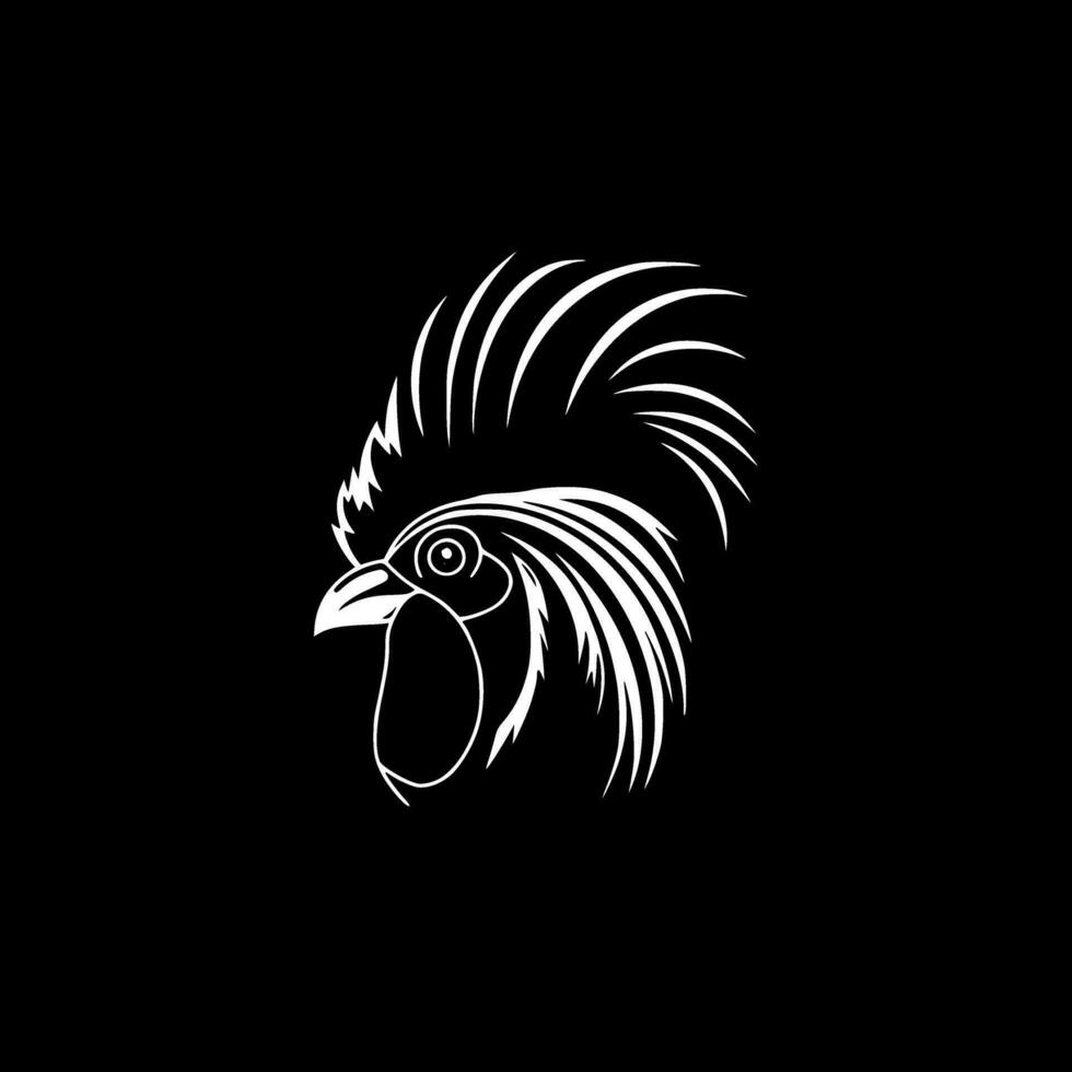 coq - minimaliste et plat logo - vecteur illustration