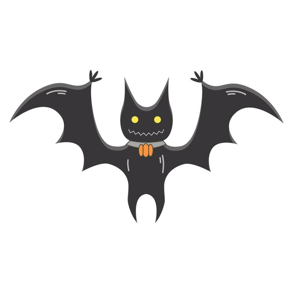 noir Halloween chauve souris, vacances symbole, vecteur autocollant, dessin, décoration pour Halloween vacances conceptions.