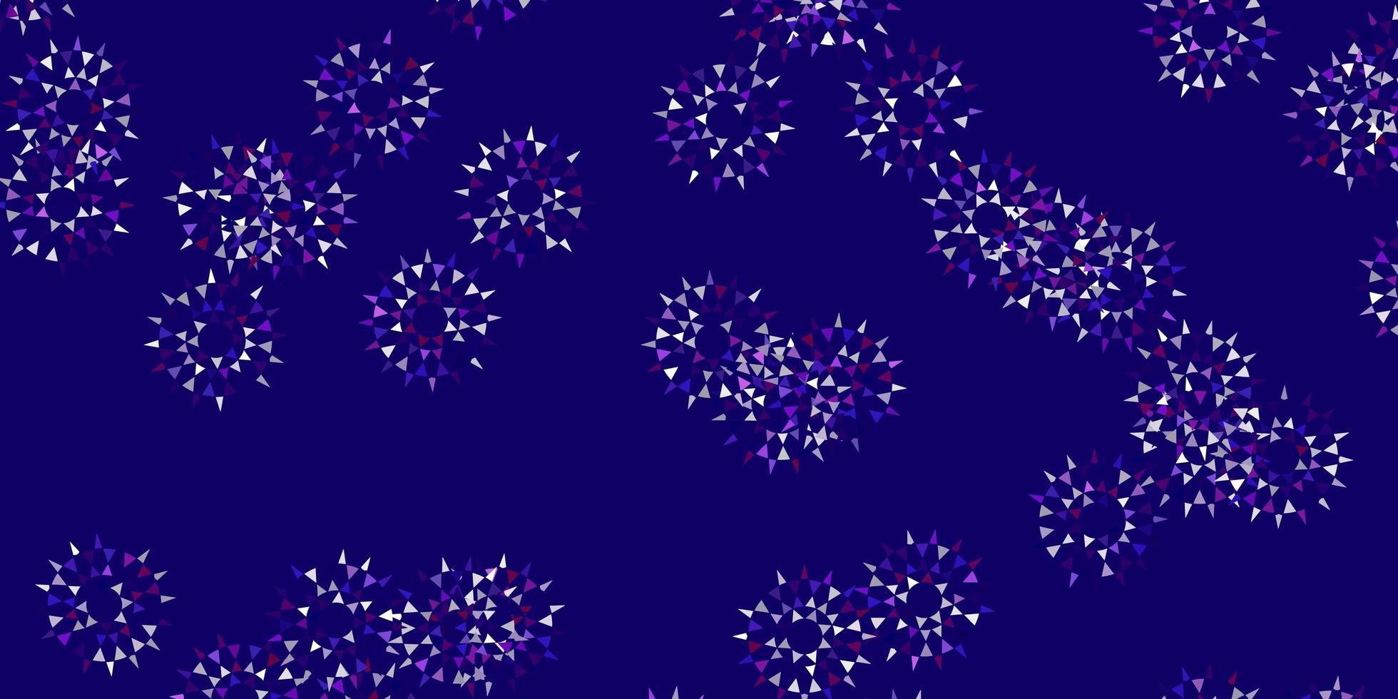 fond de doodle vecteur violet clair avec des fleurs.