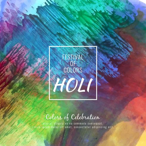 Abstract Happy Holi illustration de fond de festival coloré vecteur