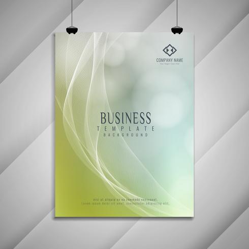 Abstrait coloré design élégant brochure affaires ondulées vecteur