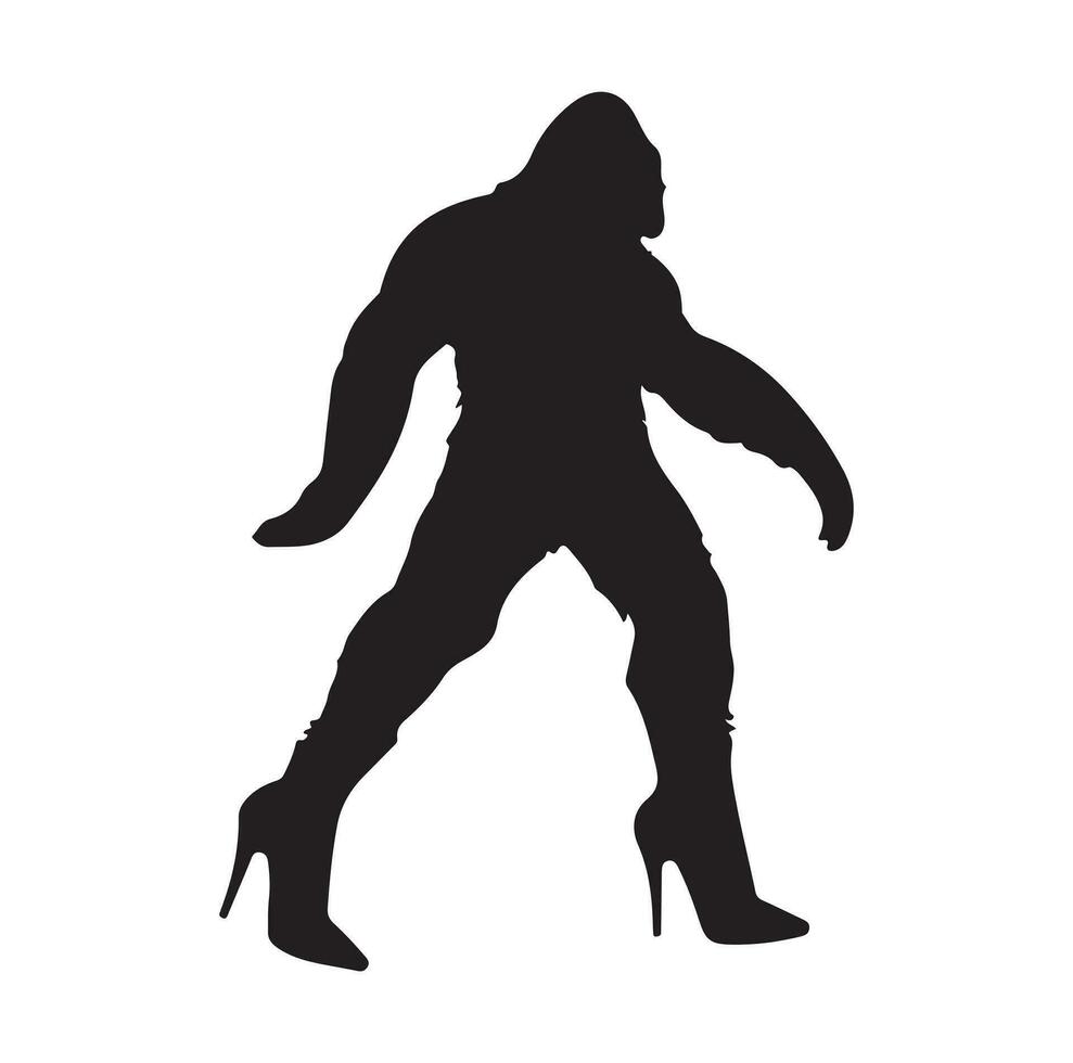 bigfoot silhouette t chemise conception. vecteur illustration.