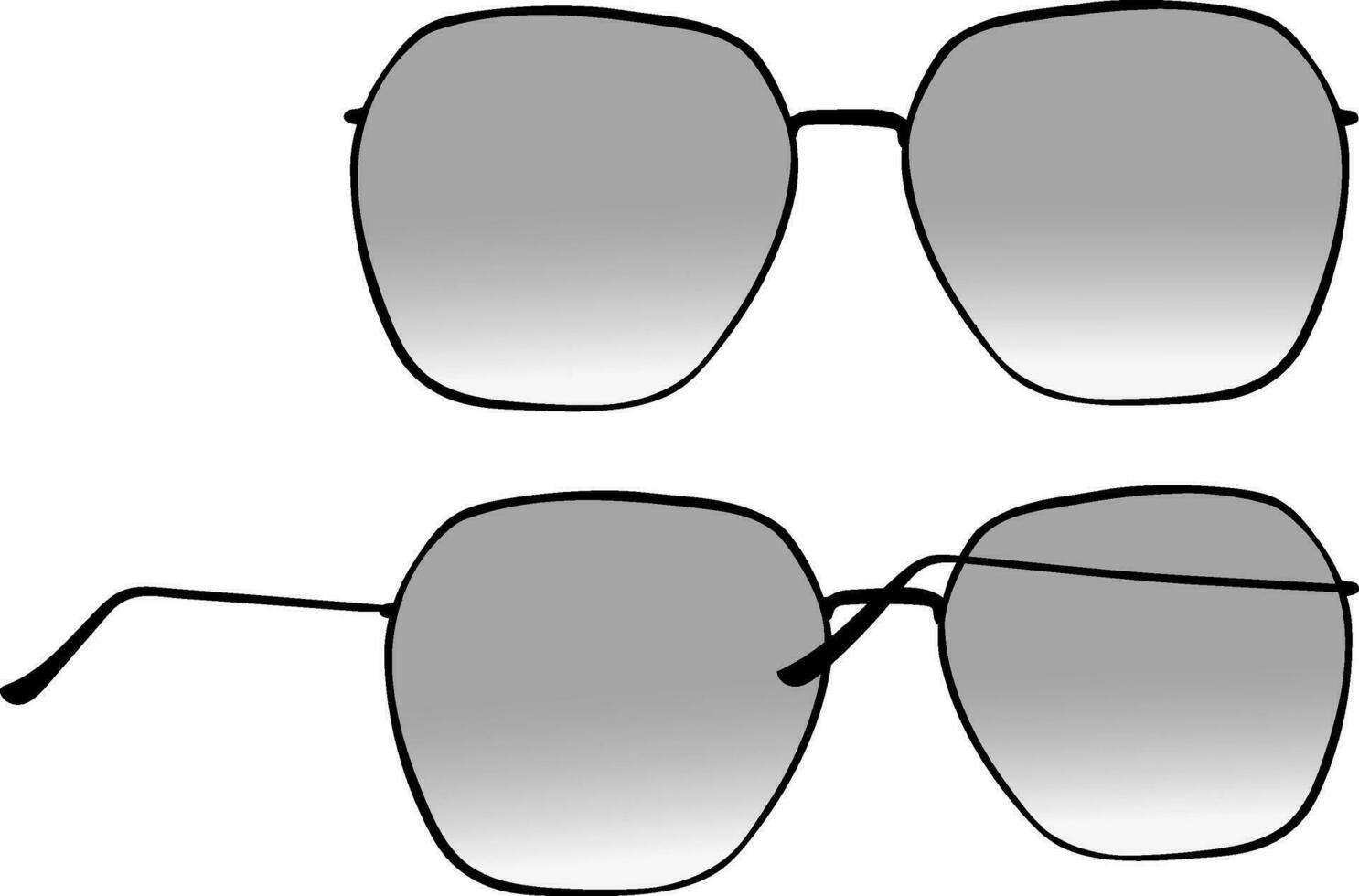 femelle des lunettes de soleil 2 angles vecteur