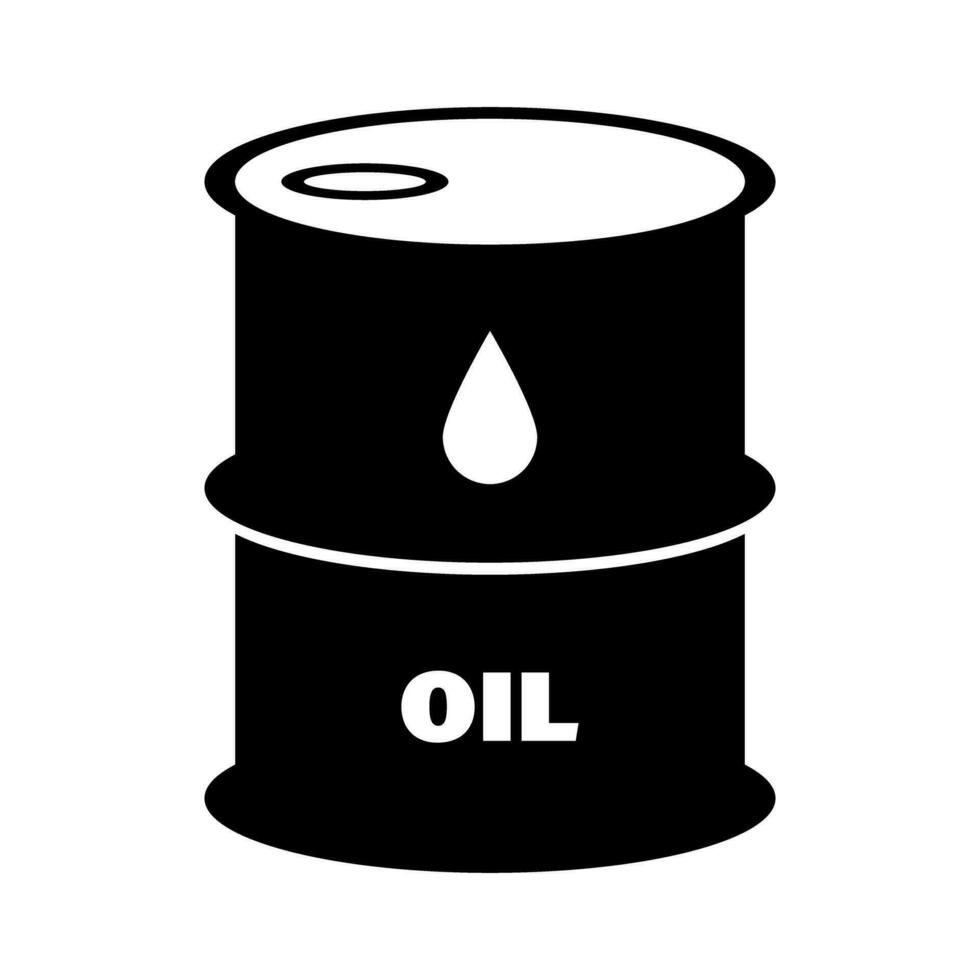 silhouette icône de pétrole réservoir. carburant réservoir. énergie industrie. vecteur. vecteur