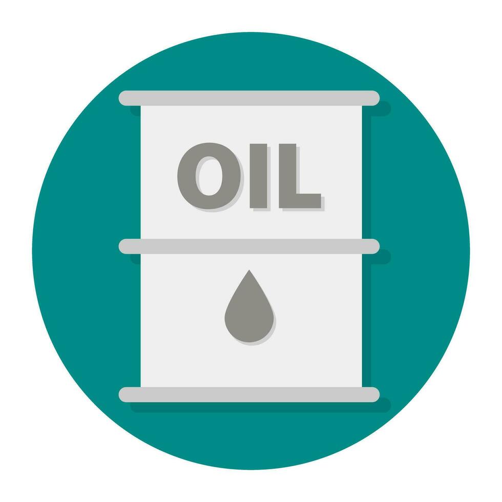 moderne rond pétrole tambour icône. liquide carburant. vecteur. vecteur