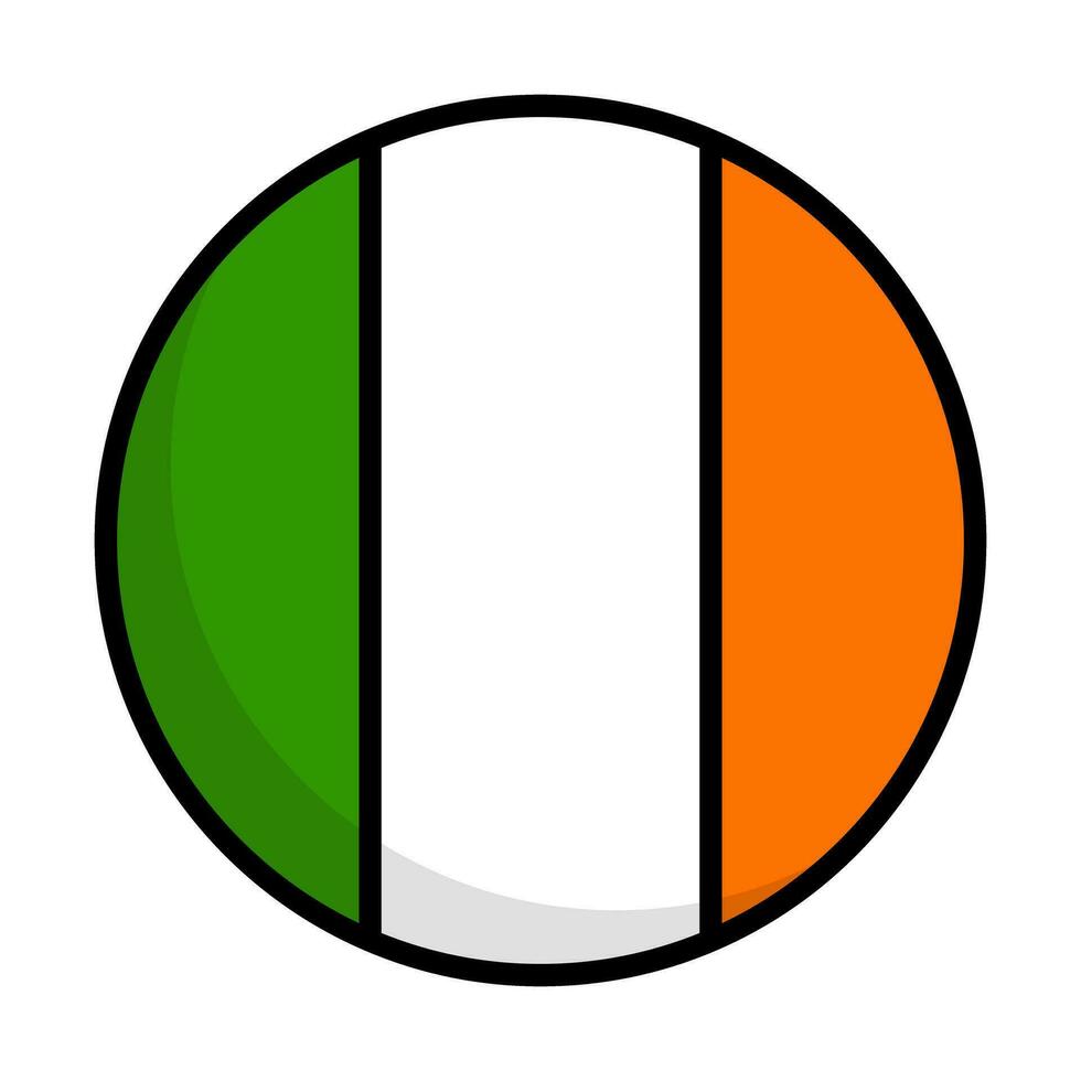 rond Irlande drapeau icône. cercle irlandais drapeau. vecteur. vecteur