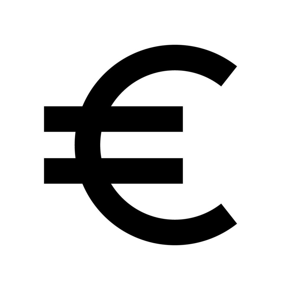 euro symbole. euro monnaie. vecteur. vecteur