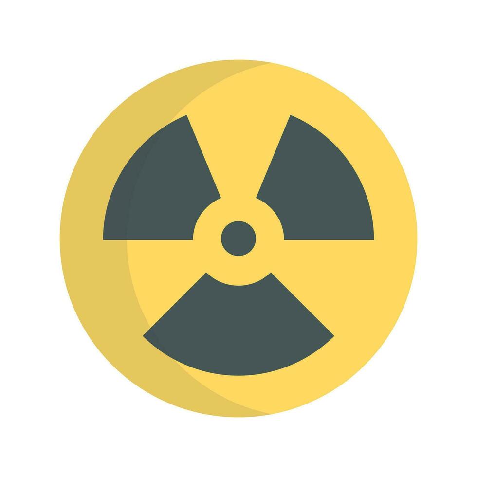 plat conception radioactif symbole. nucléaire ou atomique énergie. vecteur. vecteur