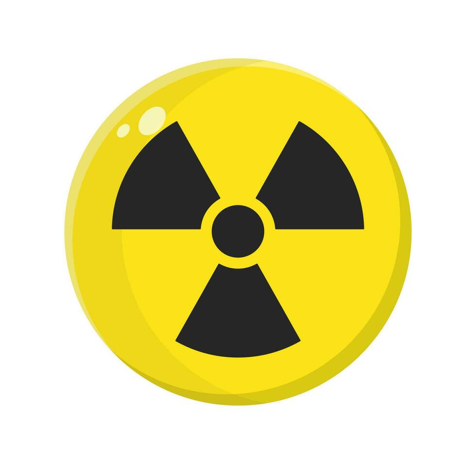 radioactif icône. radioactif zone. nucléaire danger icône. vecteur. vecteur