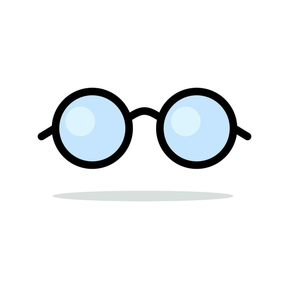 moderne bleu rond lunettes. élégant des lunettes de soleil. accessoires. vecteurs. vecteur