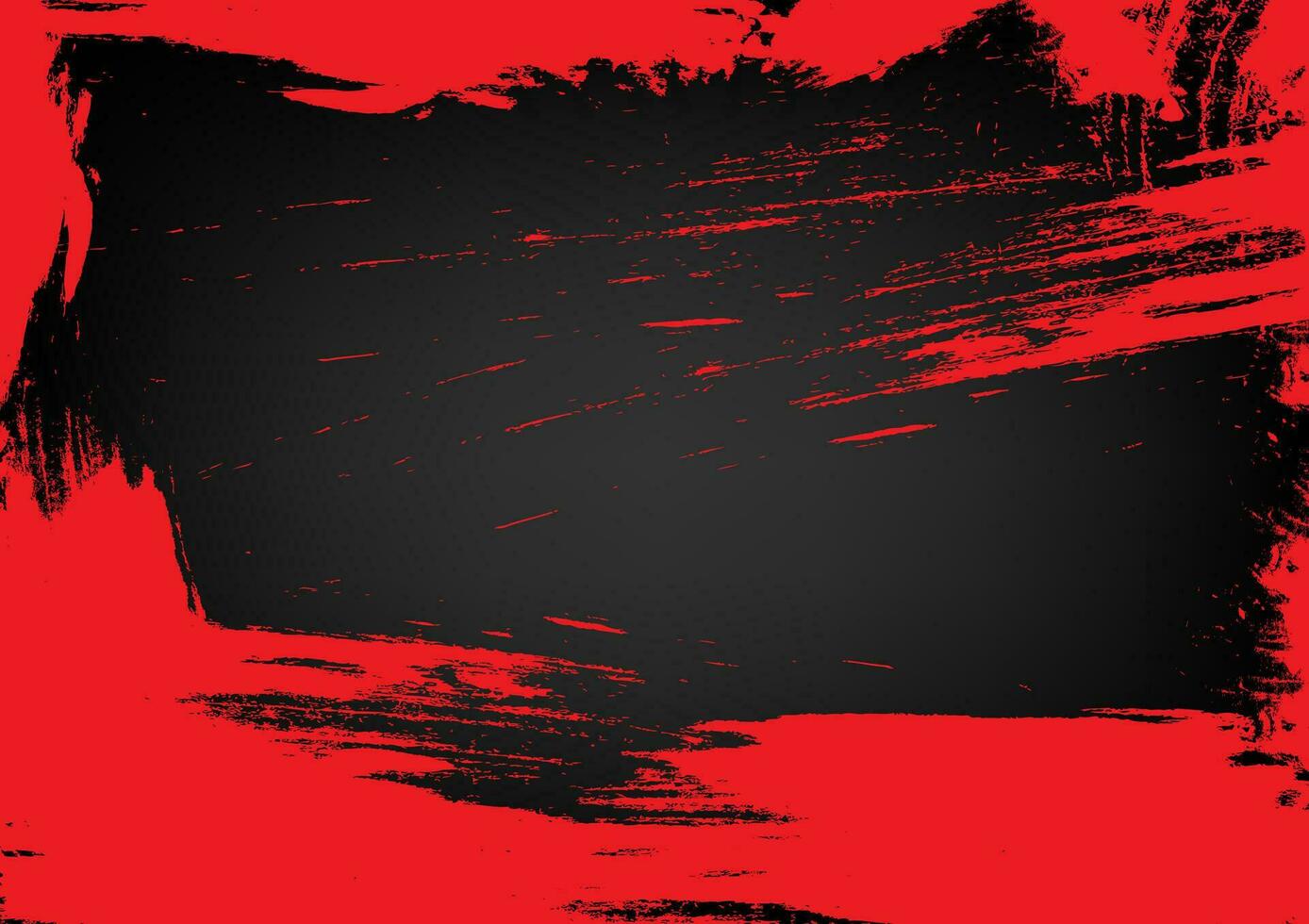 abstrait rouge grunge brosse accident vasculaire cérébral Cadre image sur noir Contexte vecteur illustration