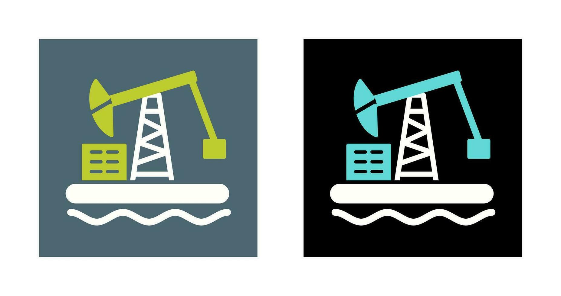 icône de vecteur de plate-forme pétrolière