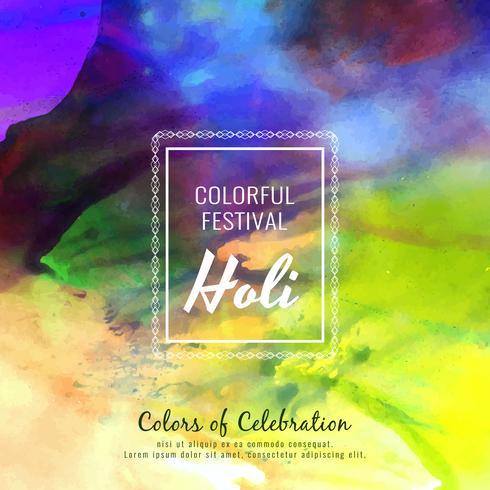 Abstract Happy Holi illustration de fond de festival coloré vecteur