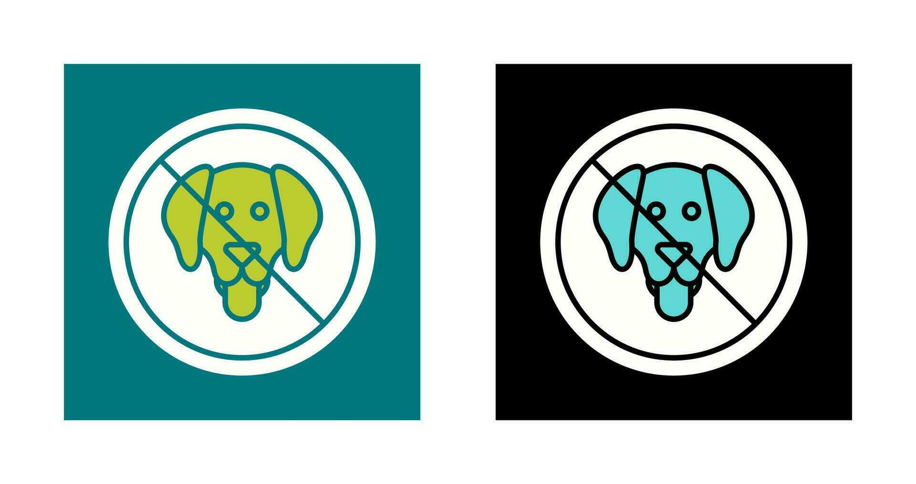icône de vecteur interdit aux animaux de compagnie