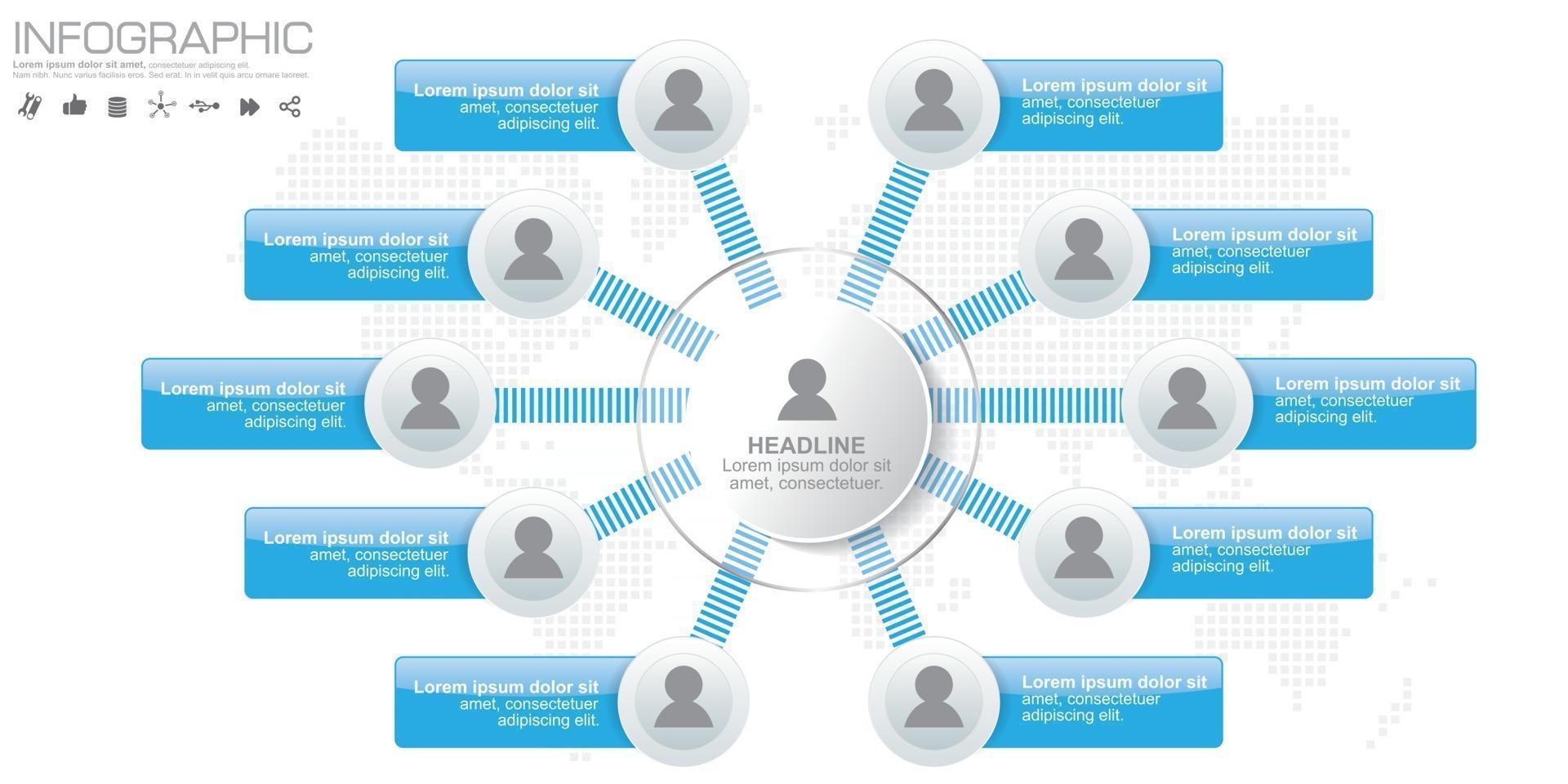 infographie d'illustration numérique 3d abstraite. l'illustration vectorielle peut être utilisée pour la mise en page du flux de travail, le diagramme, les options de nombre, la conception de sites Web. vecteur