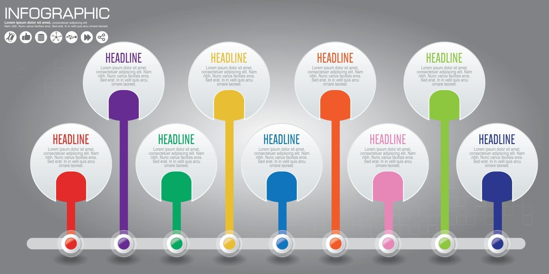 concept de chronologie infographique vecteur