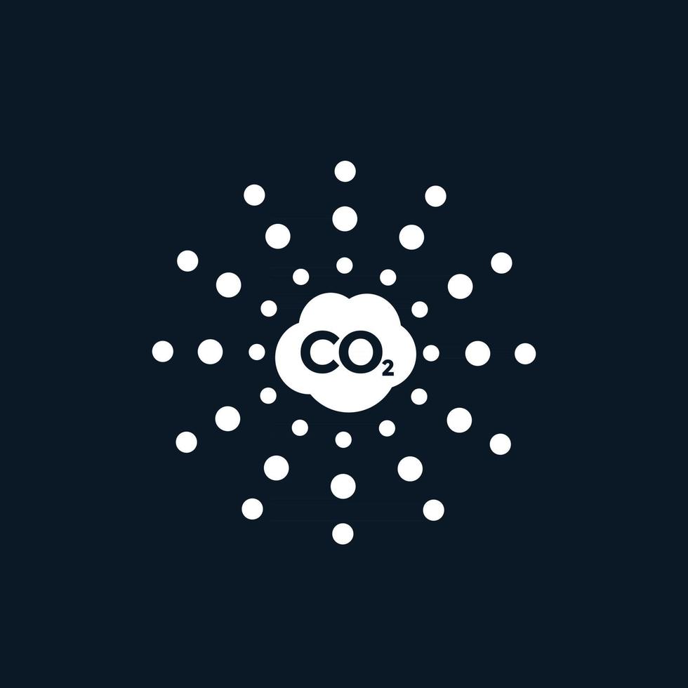 co2, icône de vecteur d'émissions de carbone