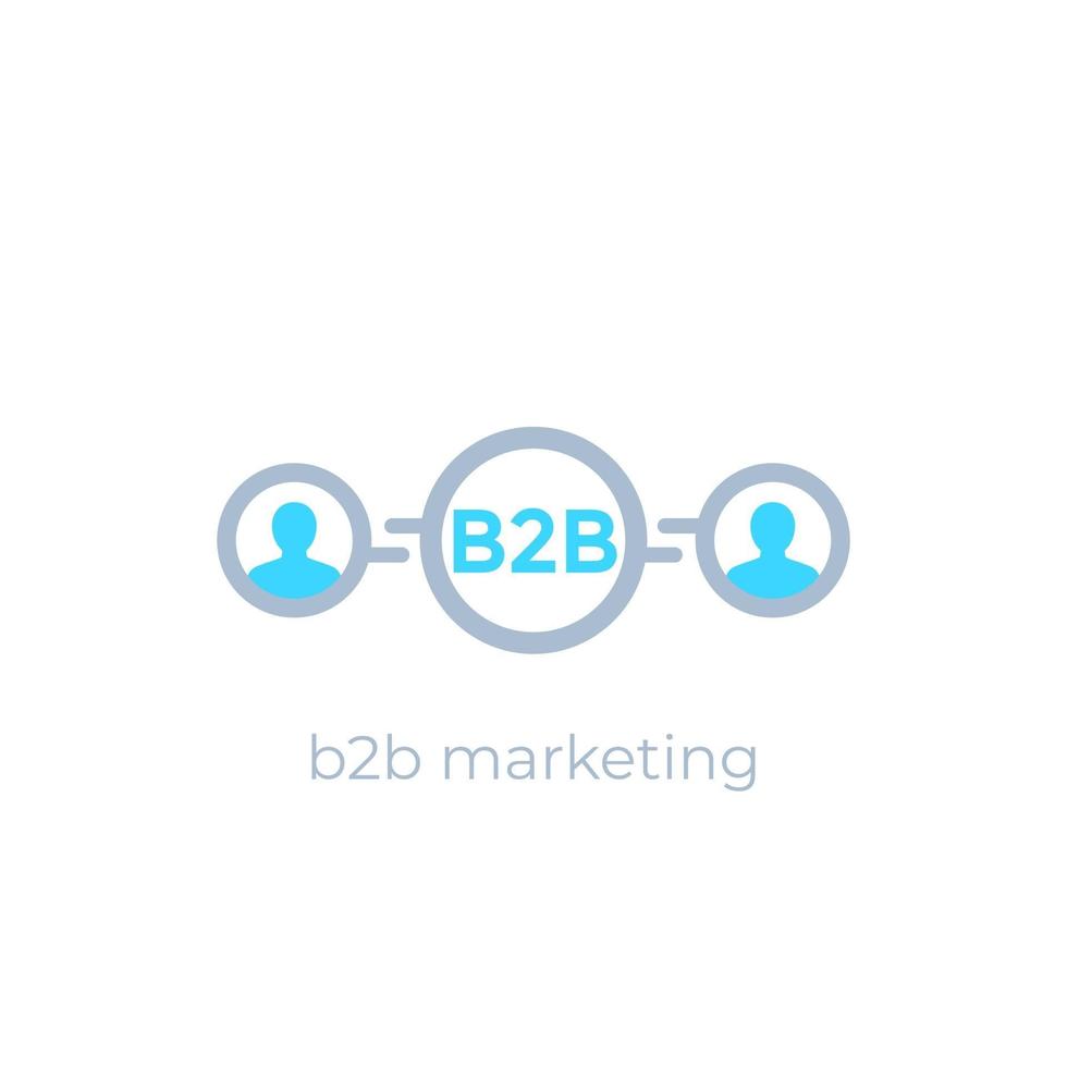icône de marketing b2b vecteur