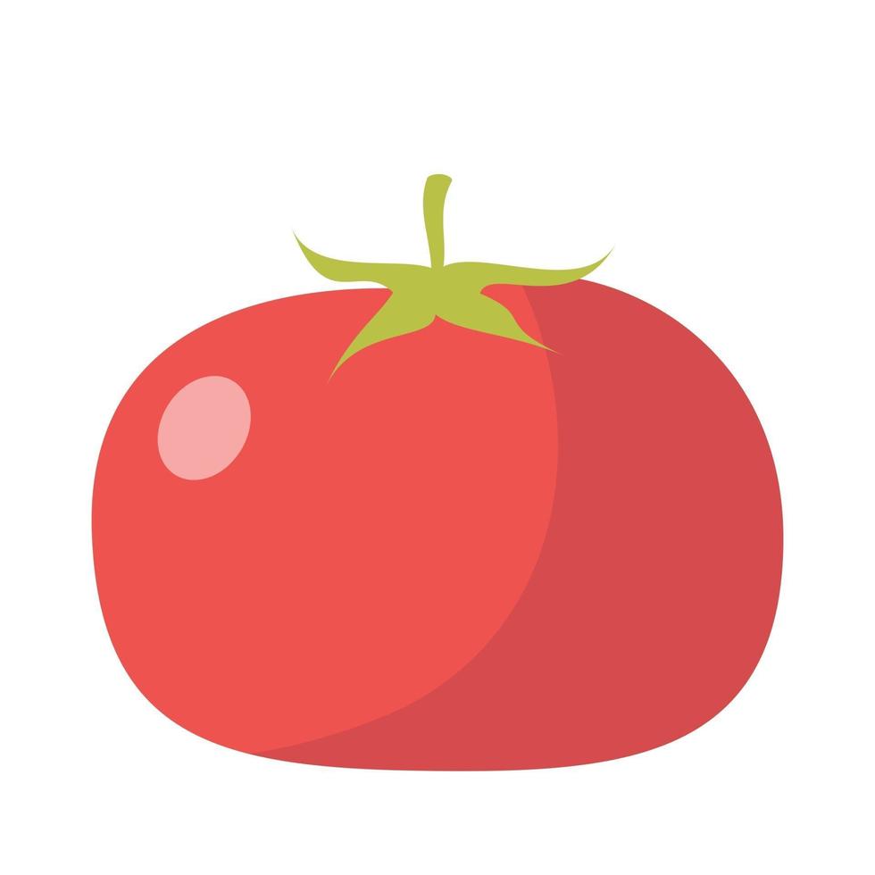 illustration de vecteur de dessin animé objet isolé tomate de fruits frais