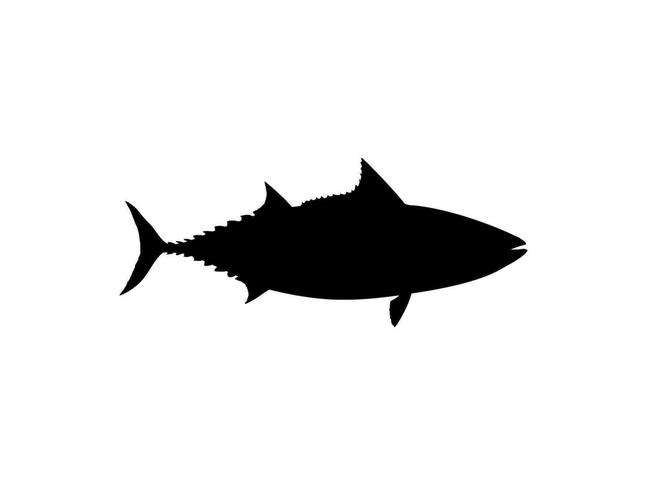 plat style silhouette de le thon poisson, pouvez utilisation pour logo taper, art illustration, pictogramme, site Internet ou graphique conception élément. vecteur illustration