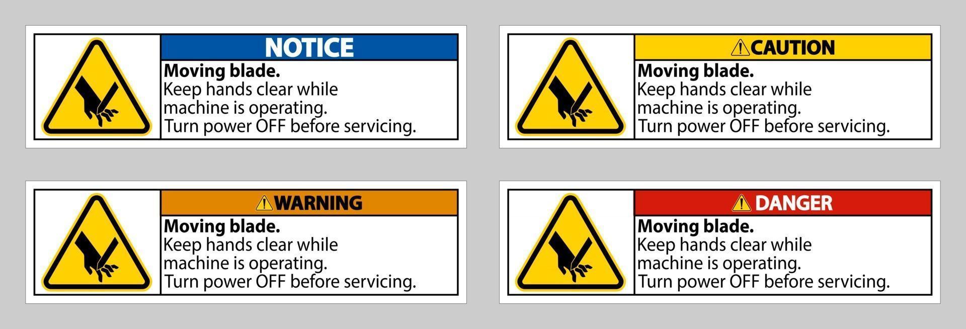 signe de symbole de lame mobile isoler sur fond blanc vecteur