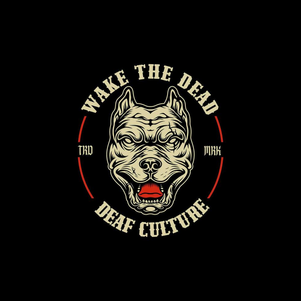 très féroce chien conception pour T-shirt, tatouages, logo vecteur