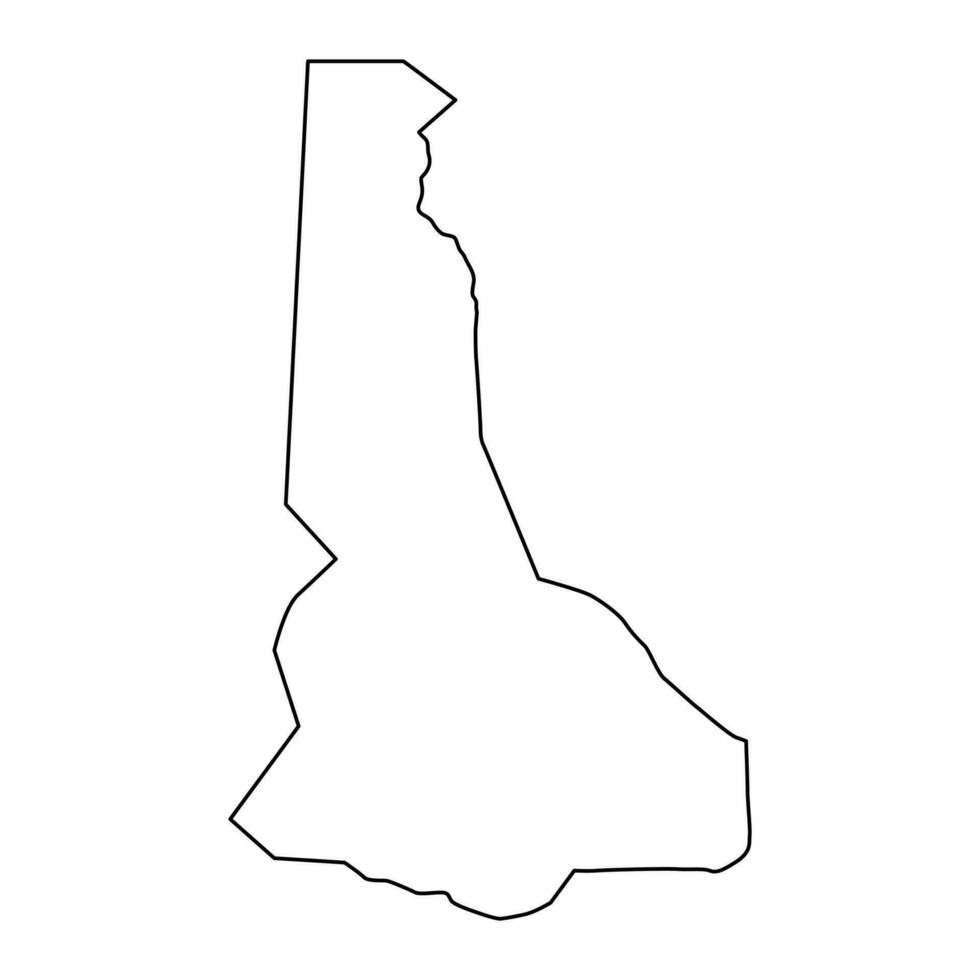 rivière Nil Etat carte, administratif division de Soudan. vecteur illustration.