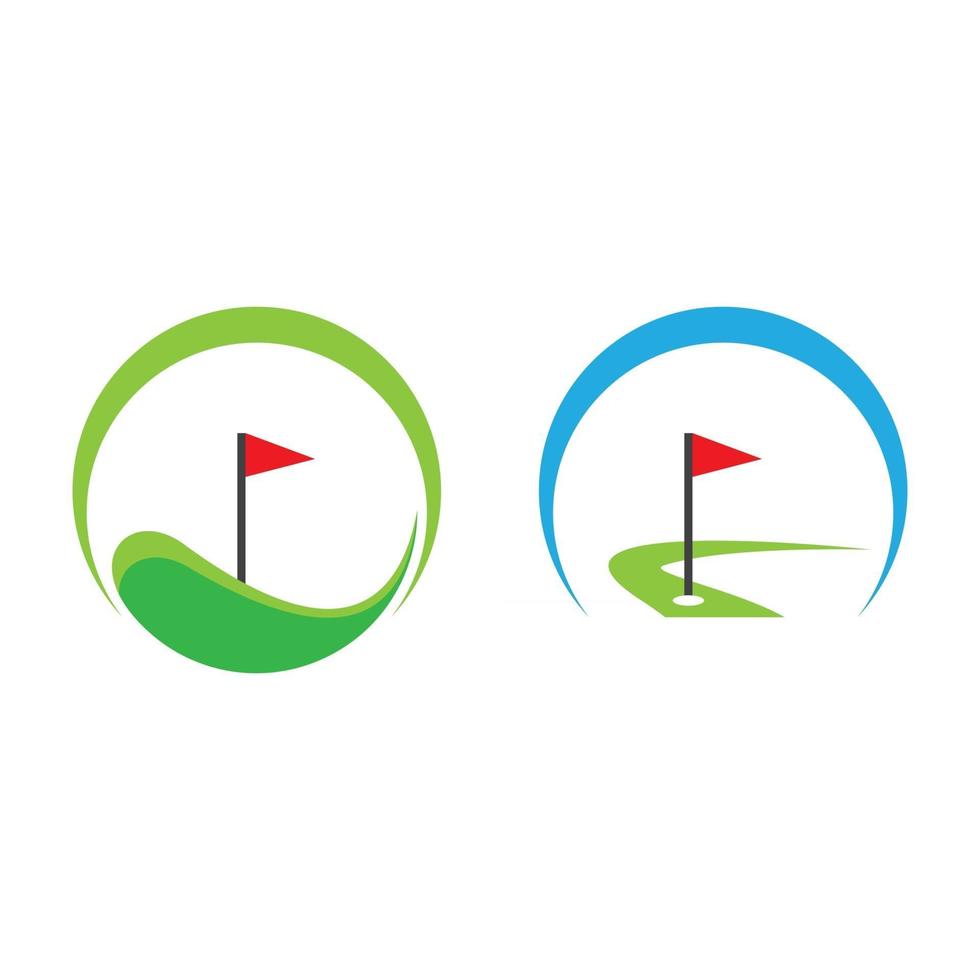 icône de vecteur de logo de golf