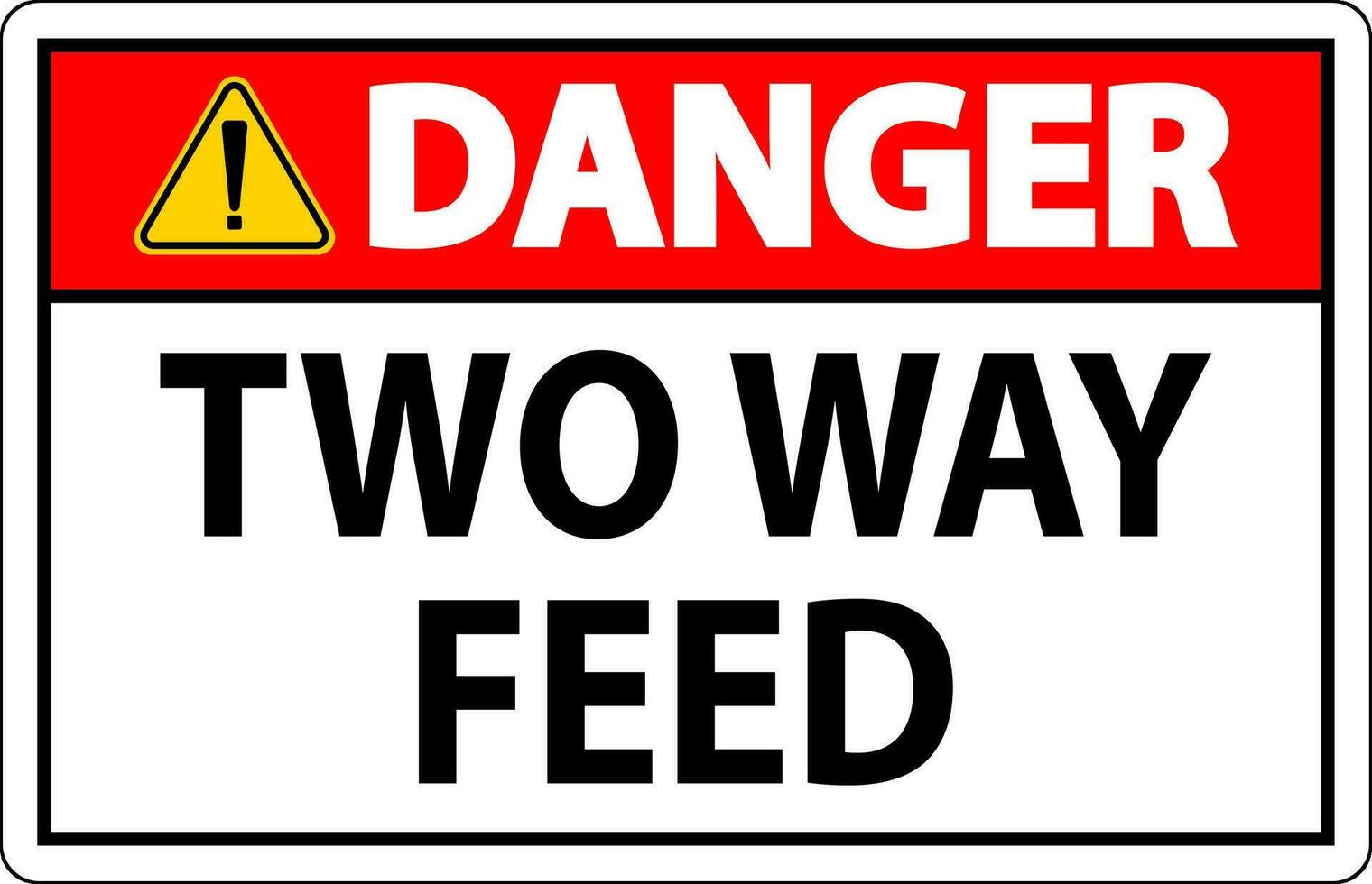 danger signe deux façon alimentation vecteur