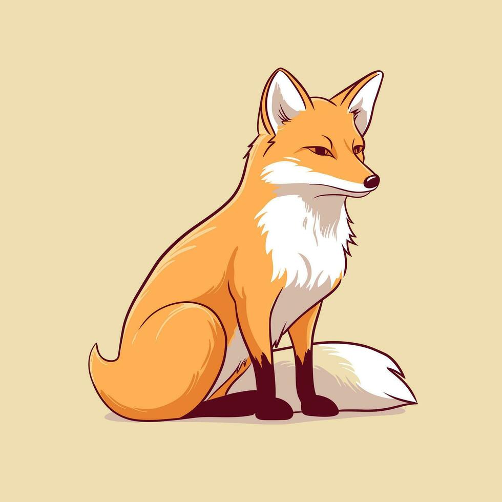 Renard vecteur mignonne Renard dessin animé symbole