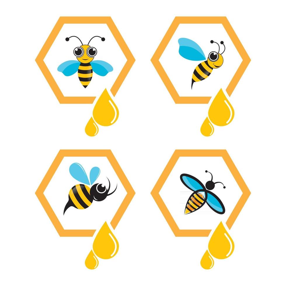 images de logo d'abeille vecteur