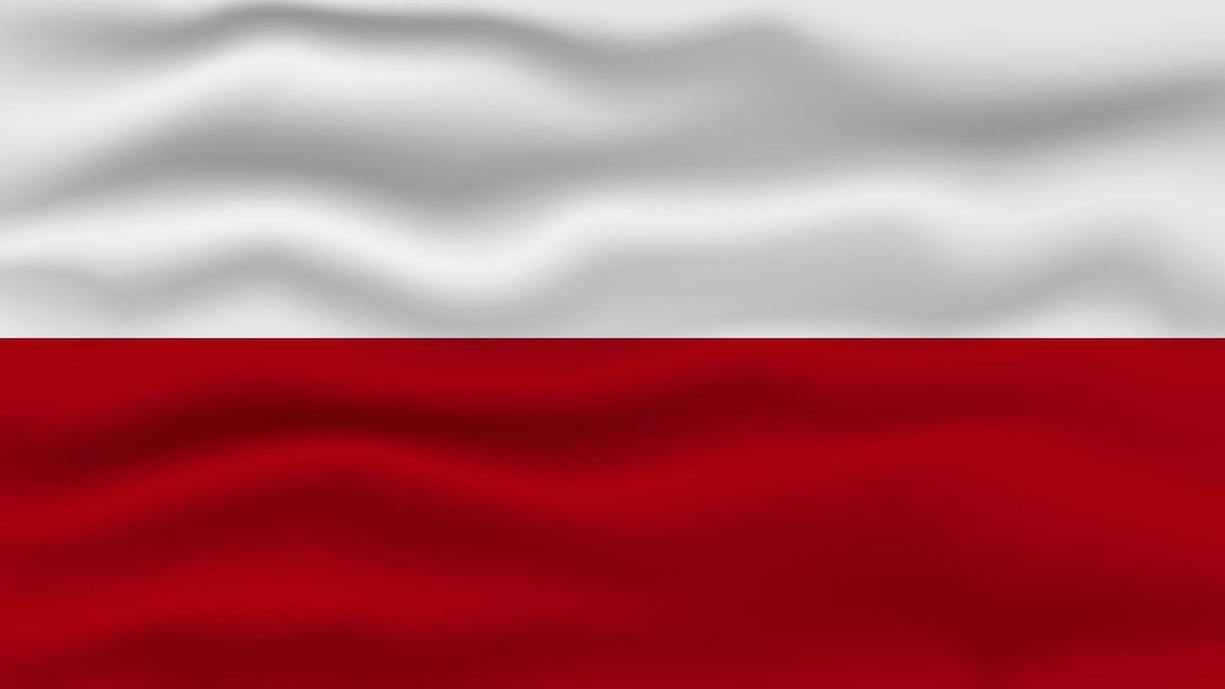 Pologne drapeau agitant avec Contexte. vecteur illustration