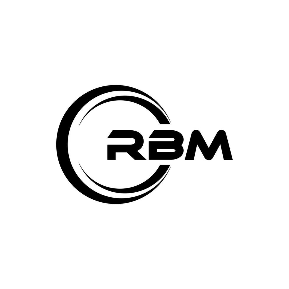 RBM logo conception, inspiration pour une unique identité. moderne élégance et Créatif conception. filigrane votre Succès avec le frappant cette logo. vecteur