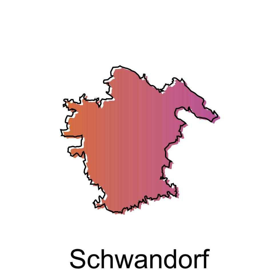 Schwandorf ville carte illustration. simplifié carte de Allemagne pays vecteur conception modèle
