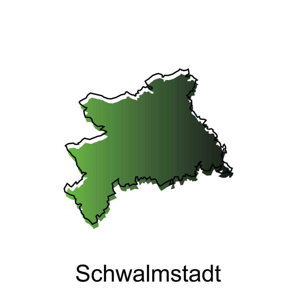 carte ville de Schwalmstadt. vecteur carte de le allemand pays. vecteur illustration conception modèle