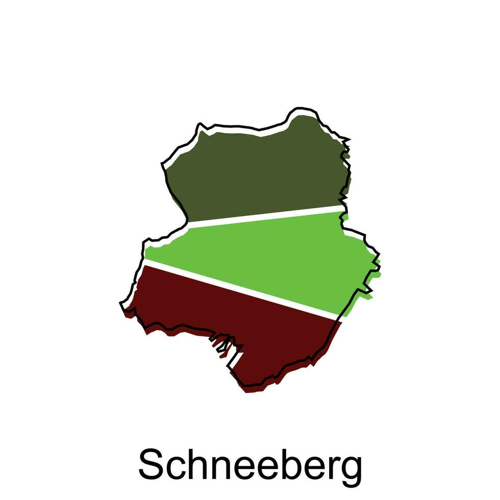 vecteur carte de schneeberg coloré moderne contour conception, monde carte pays vecteur illustration conception modèle