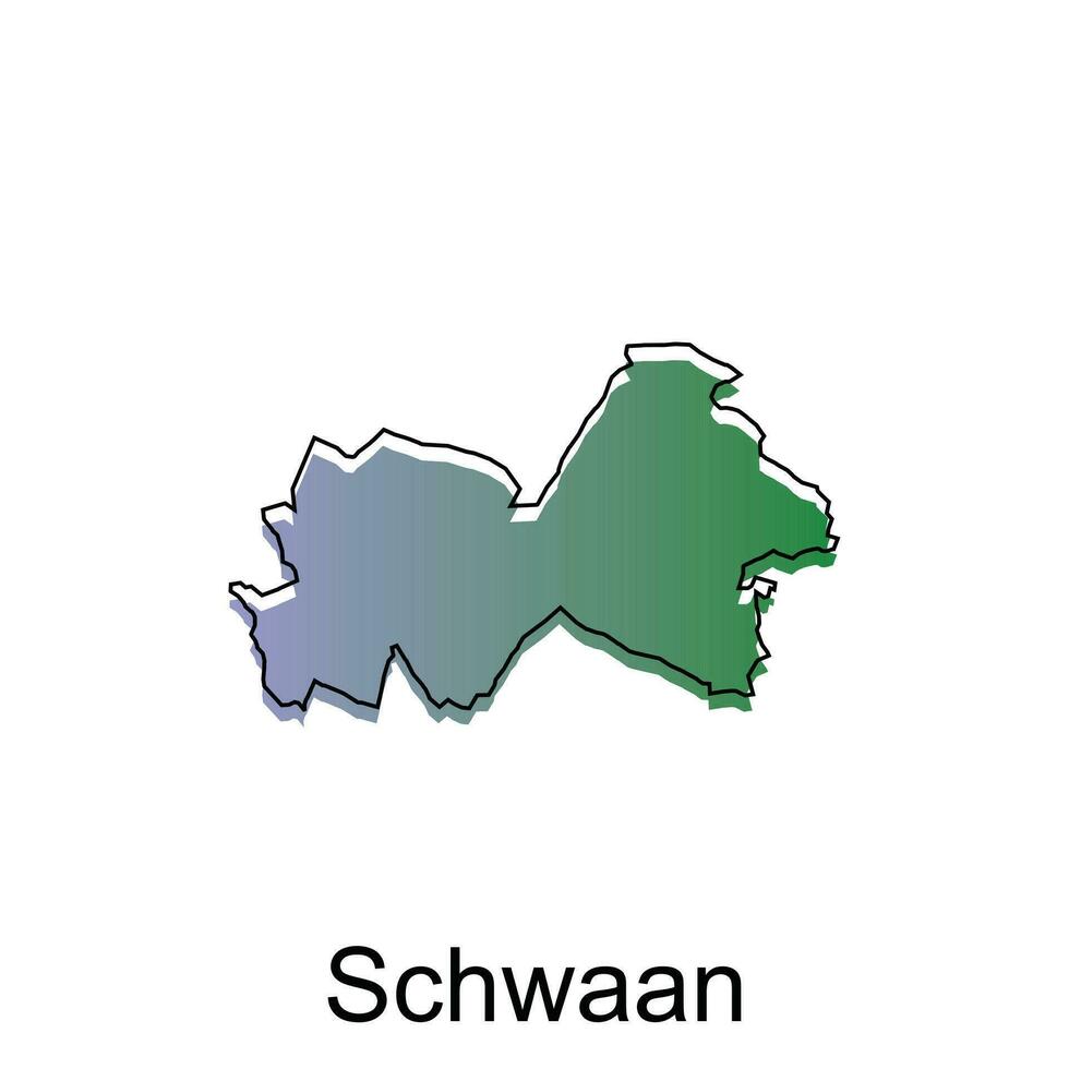 carte ville de Schwan. vecteur carte de le allemand pays. vecteur illustration conception modèle