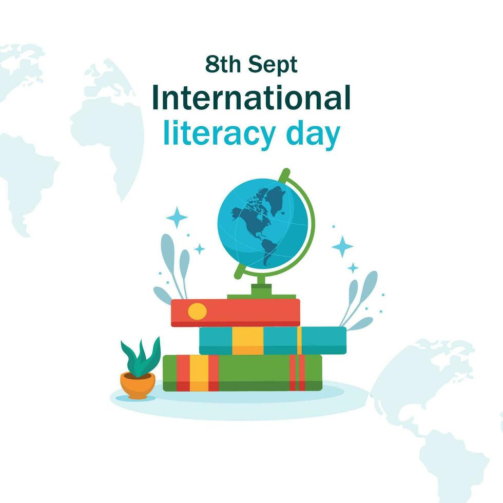 international l'alphabétisation jour, 8e sept international l'alphabétisation journée vecteur