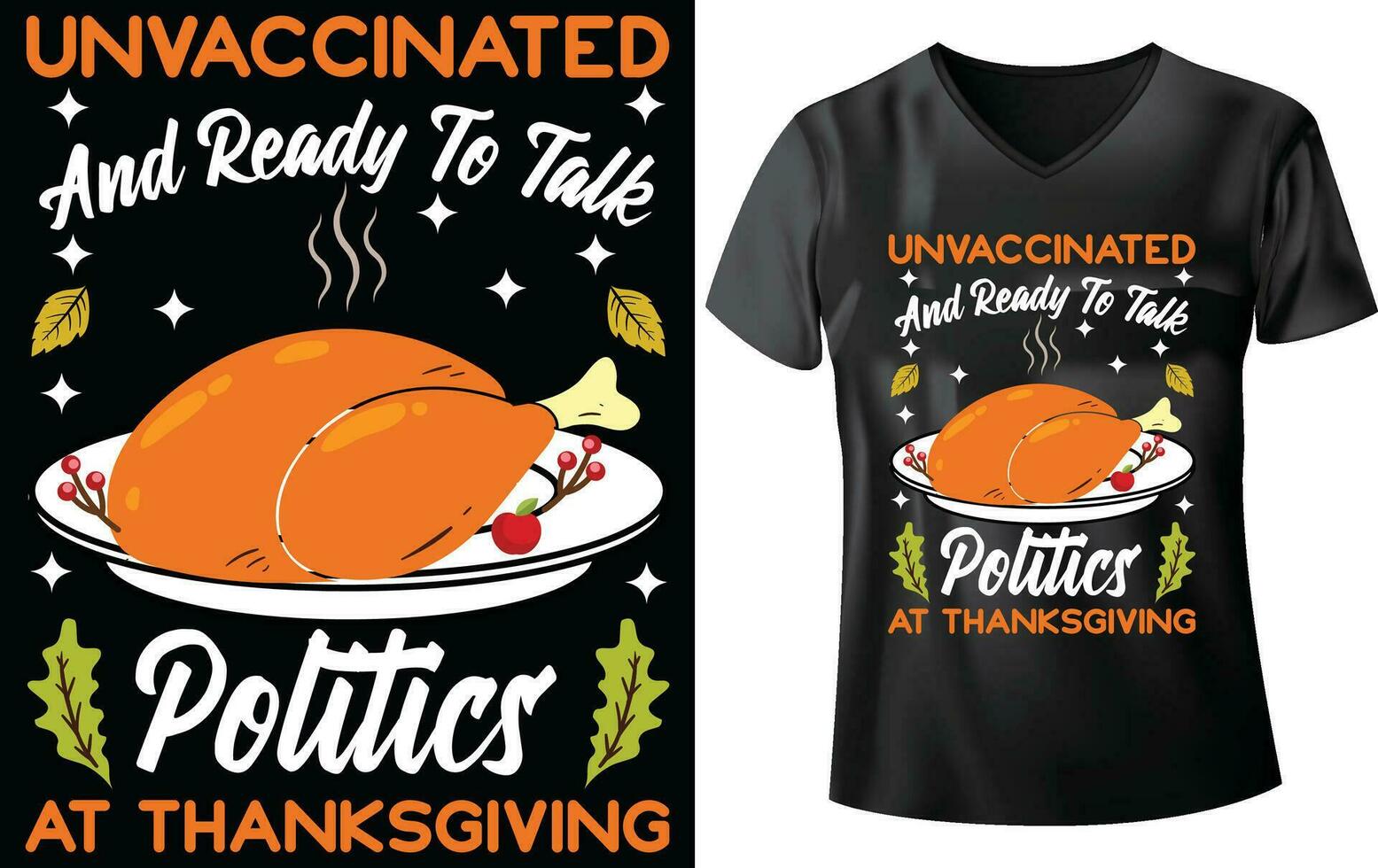 conception de t-shirt pour le jour de thanksgiving vecteur