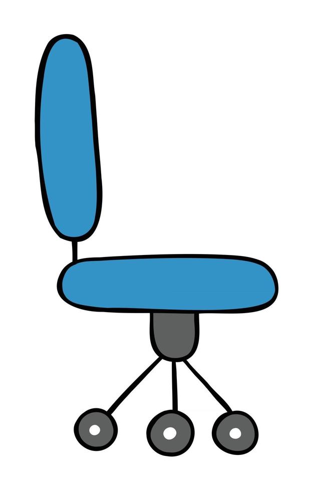 illustration de vecteur de dessin animé de chaise de bureau
